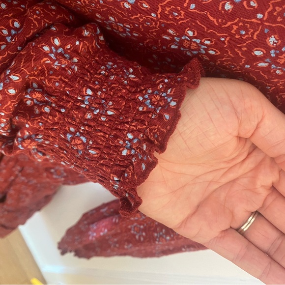 Red Fat Face Mini Ruffle Dress Size 8 - Picture 4 of 8